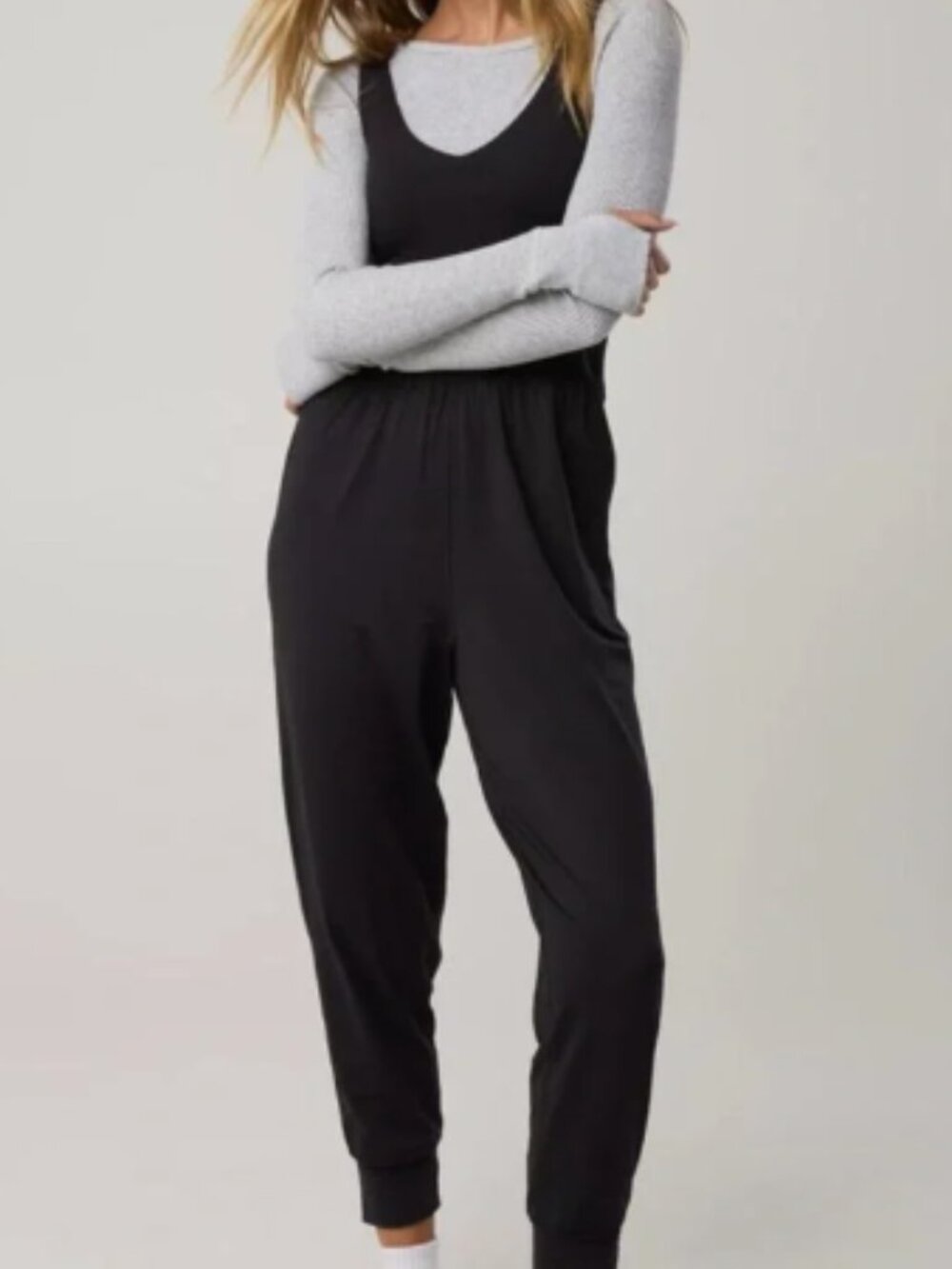OFFLINE by Aerie The Hugger Jogger Jumpsuit Black Size M